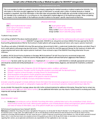 Sample Letter Of Medical Necessity Or Medical Exception For Ogsiveo